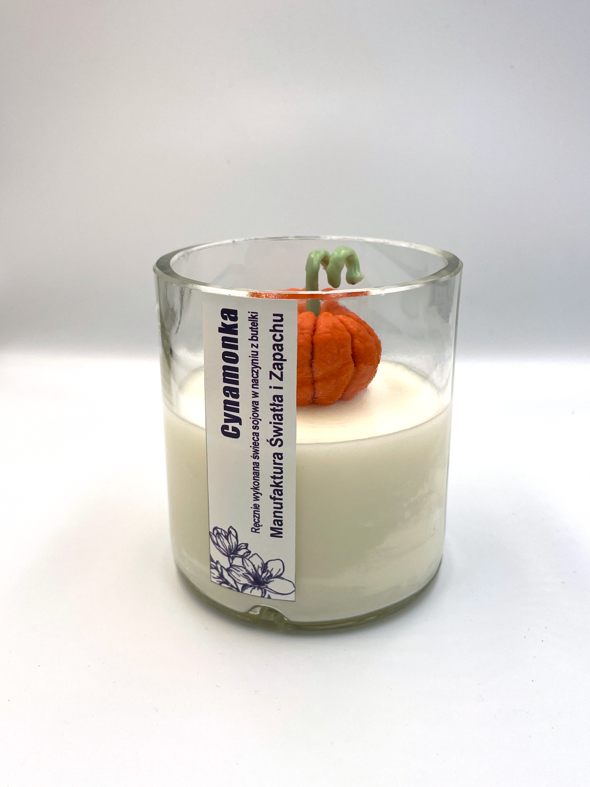 Świeca w białej butelce - JESIEŃ - 250 g - wybierz zapach - obrazek 2